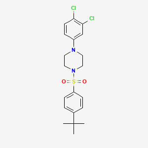 molecular formula C20H24Cl2N2O2S B3503719 1-[(4-tert-butylphenyl)sulfonyl]-4-(3,4-dichlorophenyl)piperazine 