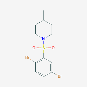 molecular formula C12H15Br2NO2S B350372 1-((2,5-Dibromophenyl)sulfonyl)-4-methylpiperidine CAS No. 398996-91-3