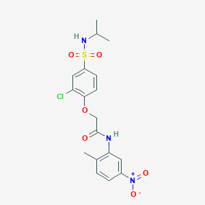 2-[2-chloro-4-(propan-2-ylsulfamoyl)phenoxy]-N-(2-methyl-5-nitrophenyl)acetamide