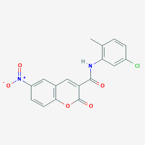 molecular formula C17H11ClN2O5 B3503730 N-(5-chloro-2-methylphenyl)-6-nitro-2-oxo-2H-chromene-3-carboxamide 