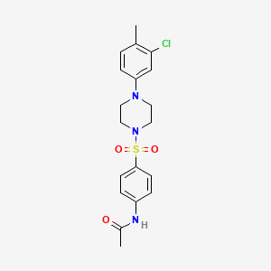 molecular formula C19H22ClN3O3S B3503738 N-(4-{[4-(3-chloro-4-methylphenyl)-1-piperazinyl]sulfonyl}phenyl)acetamide 