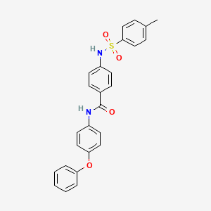 molecular formula C26H22N2O4S B3503769 4-{[(4-methylphenyl)sulfonyl]amino}-N-(4-phenoxyphenyl)benzamide 