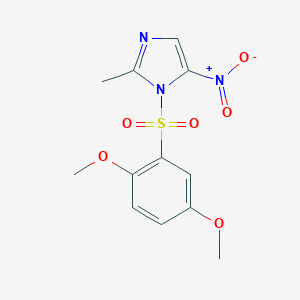 molecular formula C12H13N3O6S B350377 1-[(2,5-dimethoxyphenyl)sulfonyl]-2-methyl-5-nitro-1H-imidazole CAS No. 325813-27-2