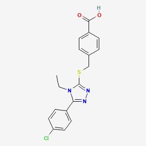 4-({[5-(4-chlorophenyl)-4-ethyl-4H-1,2,4-triazol-3-yl]thio}methyl)benzoic acid