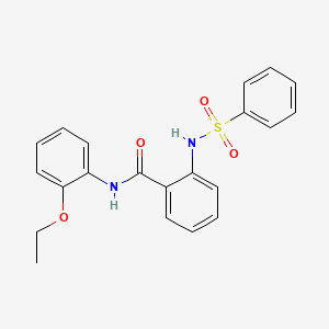 molecular formula C21H20N2O4S B3503774 N-(2-ethoxyphenyl)-2-[(phenylsulfonyl)amino]benzamide 