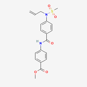 molecular formula C19H20N2O5S B3503788 methyl 4-({4-[allyl(methylsulfonyl)amino]benzoyl}amino)benzoate 