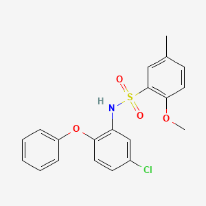 molecular formula C20H18ClNO4S B3503799 N-(5-chloro-2-phenoxyphenyl)-2-methoxy-5-methylbenzenesulfonamide 
