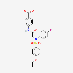 molecular formula C24H23FN2O6S B3503807 methyl 4-{[N-[(4-ethoxyphenyl)sulfonyl]-N-(4-fluorophenyl)glycyl]amino}benzoate 