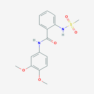 molecular formula C16H18N2O5S B3503835 N-(3,4-dimethoxyphenyl)-2-[(methylsulfonyl)amino]benzamide 