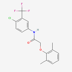 molecular formula C17H15ClF3NO2 B3503851 N-[4-chloro-3-(trifluoromethyl)phenyl]-2-(2,6-dimethylphenoxy)acetamide 