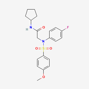 N~1~-cyclopentyl-N~2~-(4-fluorophenyl)-N~2~-[(4-methoxyphenyl)sulfonyl]glycinamide