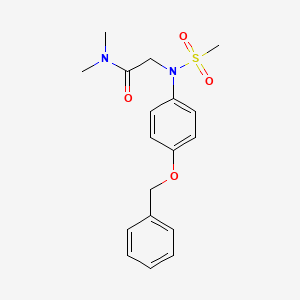 molecular formula C18H22N2O4S B3503855 N~2~-[4-(benzyloxy)phenyl]-N~1~,N~1~-dimethyl-N~2~-(methylsulfonyl)glycinamide 