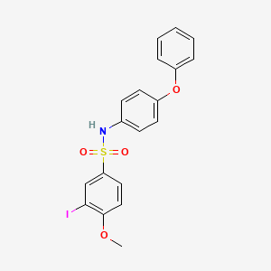 molecular formula C19H16INO4S B3503863 3-iodo-4-methoxy-N-(4-phenoxyphenyl)benzenesulfonamide 