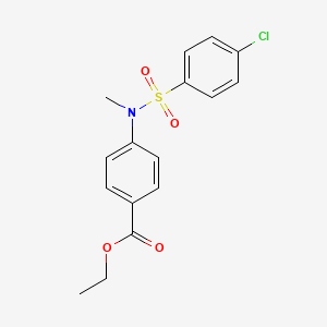 molecular formula C16H16ClNO4S B3503893 ethyl 4-[[(4-chlorophenyl)sulfonyl](methyl)amino]benzoate 