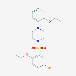 molecular formula C20H25BrN2O4S B350390 1-(5-Bromo-2-ethoxybenzenesulfonyl)-4-(2-ethoxyphenyl)piperazine CAS No. 496014-71-2