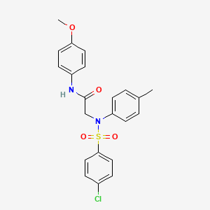 molecular formula C22H21ClN2O4S B3503900 N~2~-[(4-chlorophenyl)sulfonyl]-N~1~-(4-methoxyphenyl)-N~2~-(4-methylphenyl)glycinamide 