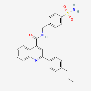 molecular formula C26H25N3O3S B3503924 N-[4-(aminosulfonyl)benzyl]-2-(4-propylphenyl)-4-quinolinecarboxamide 