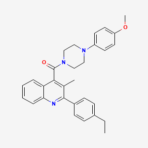 molecular formula C30H31N3O2 B3503980 2-(4-ethylphenyl)-4-{[4-(4-methoxyphenyl)-1-piperazinyl]carbonyl}-3-methylquinoline 