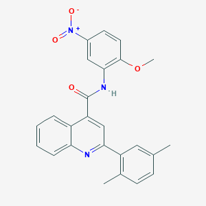 molecular formula C25H21N3O4 B3503987 2-(2,5-dimethylphenyl)-N-(2-methoxy-5-nitrophenyl)-4-quinolinecarboxamide 