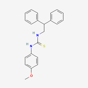 molecular formula C22H22N2OS B3503995 N-(2,2-diphenylethyl)-N'-(4-methoxyphenyl)thiourea 