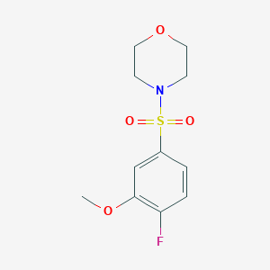 molecular formula C11H14FNO4S B350401 4-(4-Fluoro-3-methoxyphenyl)sulfonylmorpholine CAS No. 691381-15-4