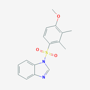 molecular formula C16H16N2O3S B350404 1-(4-Methoxy-2,3-dimethylphenyl)sulfonylbenzimidazole CAS No. 799265-77-3