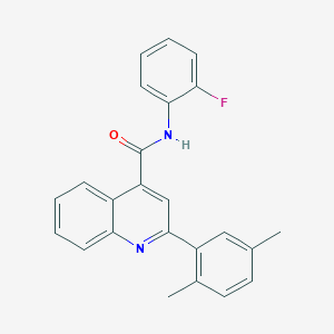 molecular formula C24H19FN2O B3504045 2-(2,5-dimethylphenyl)-N-(2-fluorophenyl)-4-quinolinecarboxamide 