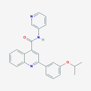 molecular formula C24H21N3O2 B3504061 2-[3-(propan-2-yloxy)phenyl]-N-(pyridin-3-yl)quinoline-4-carboxamide 