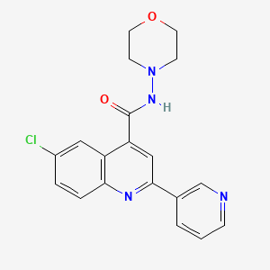 molecular formula C19H17ClN4O2 B3504063 6-chloro-N-4-morpholinyl-2-(3-pyridinyl)-4-quinolinecarboxamide 