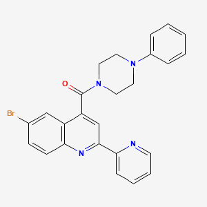 molecular formula C25H21BrN4O B3504082 6-bromo-4-[(4-phenyl-1-piperazinyl)carbonyl]-2-(2-pyridinyl)quinoline 