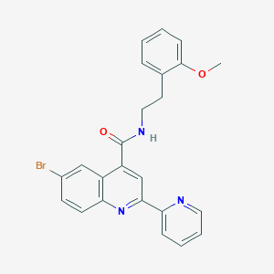 molecular formula C24H20BrN3O2 B3504108 6-bromo-N-[2-(2-methoxyphenyl)ethyl]-2-(2-pyridinyl)-4-quinolinecarboxamide 
