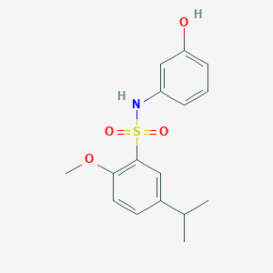 (3-Hydroxyphenyl){[2-methoxy-5-(methylethyl)phenyl]sulfonyl}amine