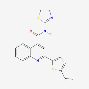 molecular formula C19H17N3OS2 B3504158 N-(4,5-dihydro-1,3-thiazol-2-yl)-2-(5-ethyl-2-thienyl)-4-quinolinecarboxamide 