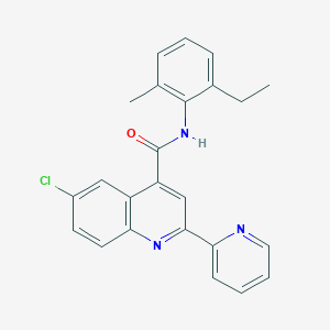 6-chloro-N-(2-ethyl-6-methylphenyl)-2-(2-pyridinyl)-4-quinolinecarboxamide