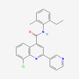 8-chloro-N-(2-ethyl-6-methylphenyl)-2-(3-pyridinyl)-4-quinolinecarboxamide