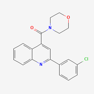 molecular formula C20H17ClN2O2 B3504180 2-(3-chlorophenyl)-4-(4-morpholinylcarbonyl)quinoline 