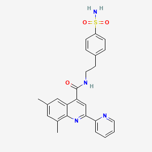 N-{2-[4-(aminosulfonyl)phenyl]ethyl}-6,8-dimethyl-2-(2-pyridinyl)-4-quinolinecarboxamide