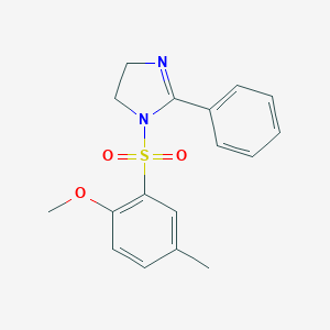 molecular formula C17H18N2O3S B350419 1-(2-Methoxy-5-methylphenyl)sulfonyl-2-phenyl-4,5-dihydroimidazole CAS No. 723743-84-8