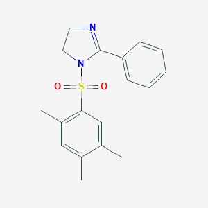 molecular formula C18H20N2O2S B350420 2-phenyl-1-[(2,4,5-trimethylphenyl)sulfonyl]-4,5-dihydro-1H-imidazole CAS No. 701288-64-4