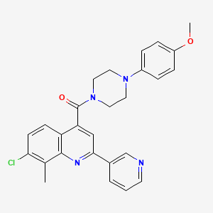 7-chloro-4-{[4-(4-methoxyphenyl)-1-piperazinyl]carbonyl}-8-methyl-2-(3-pyridinyl)quinoline
