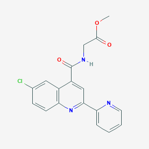 methyl N-{[6-chloro-2-(2-pyridinyl)-4-quinolinyl]carbonyl}glycinate