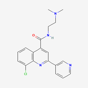 molecular formula C19H19ClN4O B3504238 8-chloro-N-[2-(dimethylamino)ethyl]-2-(pyridin-3-yl)quinoline-4-carboxamide 