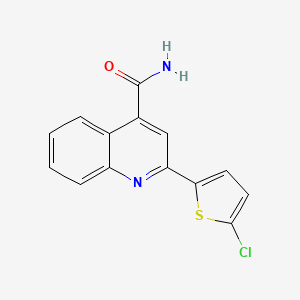 molecular formula C14H9ClN2OS B3504281 2-(5-chloro-2-thienyl)-4-quinolinecarboxamide 