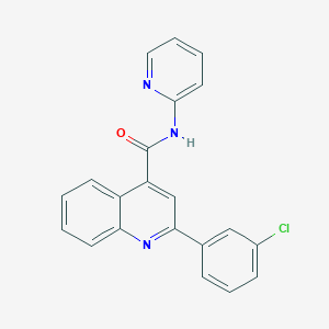 2-(3-chlorophenyl)-N-2-pyridinyl-4-quinolinecarboxamide