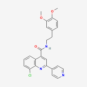 8-chloro-N-[2-(3,4-dimethoxyphenyl)ethyl]-2-(4-pyridinyl)-4-quinolinecarboxamide