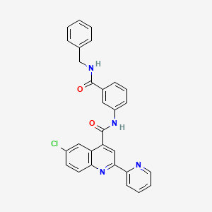 N-{3-[(benzylamino)carbonyl]phenyl}-6-chloro-2-(2-pyridinyl)-4-quinolinecarboxamide