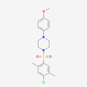molecular formula C19H23ClN2O3S B350435 1-[(4-Chloro-2,5-dimethylphenyl)sulfonyl]-4-(4-methoxyphenyl)piperazine CAS No. 669705-58-2