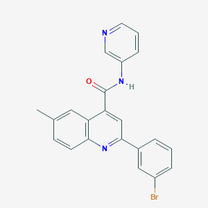 2-(3-bromophenyl)-6-methyl-N-3-pyridinyl-4-quinolinecarboxamide