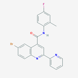 6-bromo-N-(4-fluoro-2-methylphenyl)-2-(2-pyridinyl)-4-quinolinecarboxamide