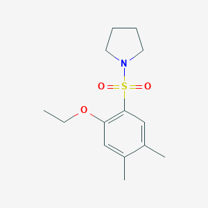 molecular formula C14H21NO3S B350439 1-(2-Ethoxy-4,5-dimethylphenyl)sulfonylpyrrolidine CAS No. 873680-83-2